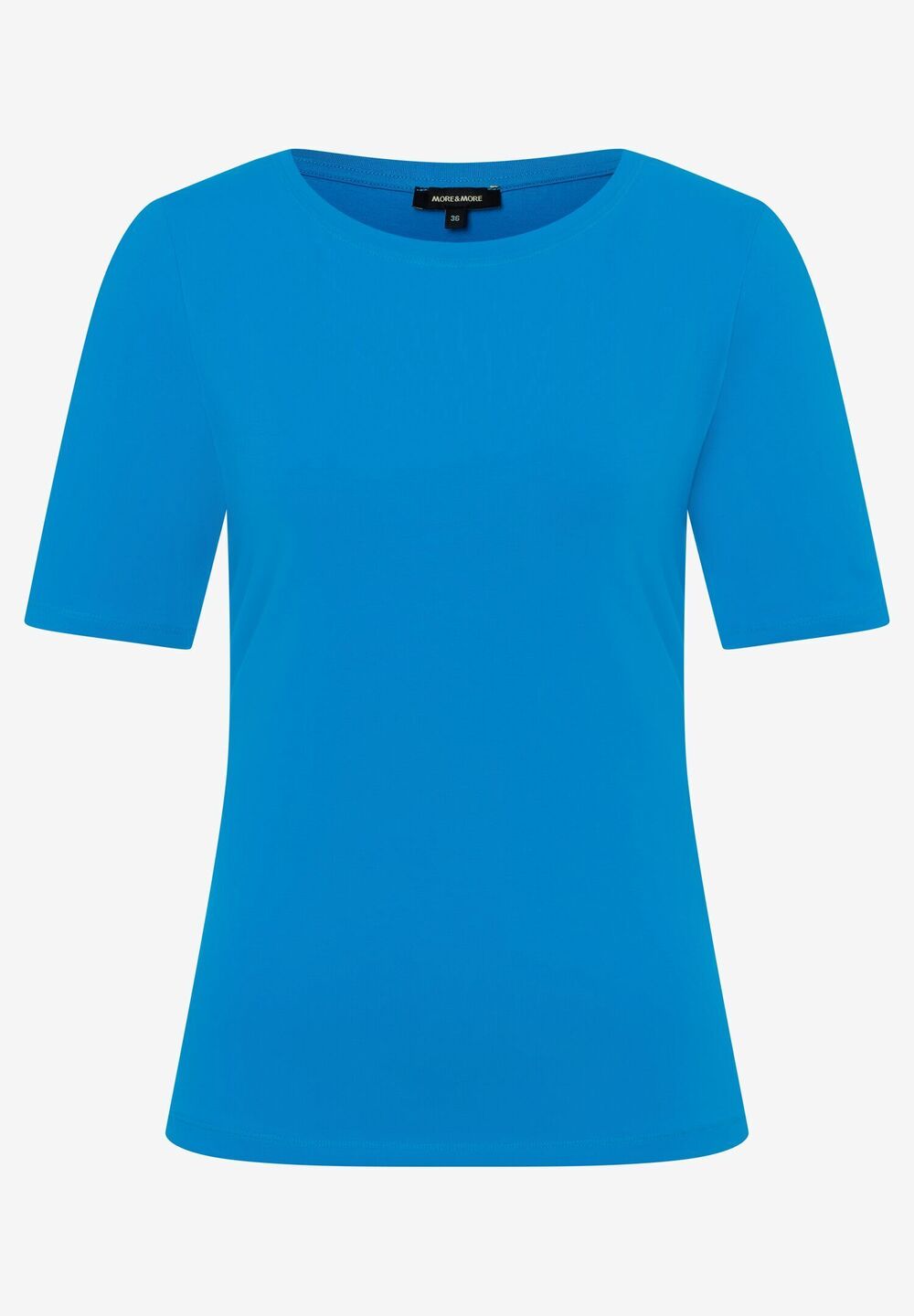 T-Shirt, U-Boot Ausschnitt, cool blue, Frühjahrs-Kollektion, blau Frontansicht