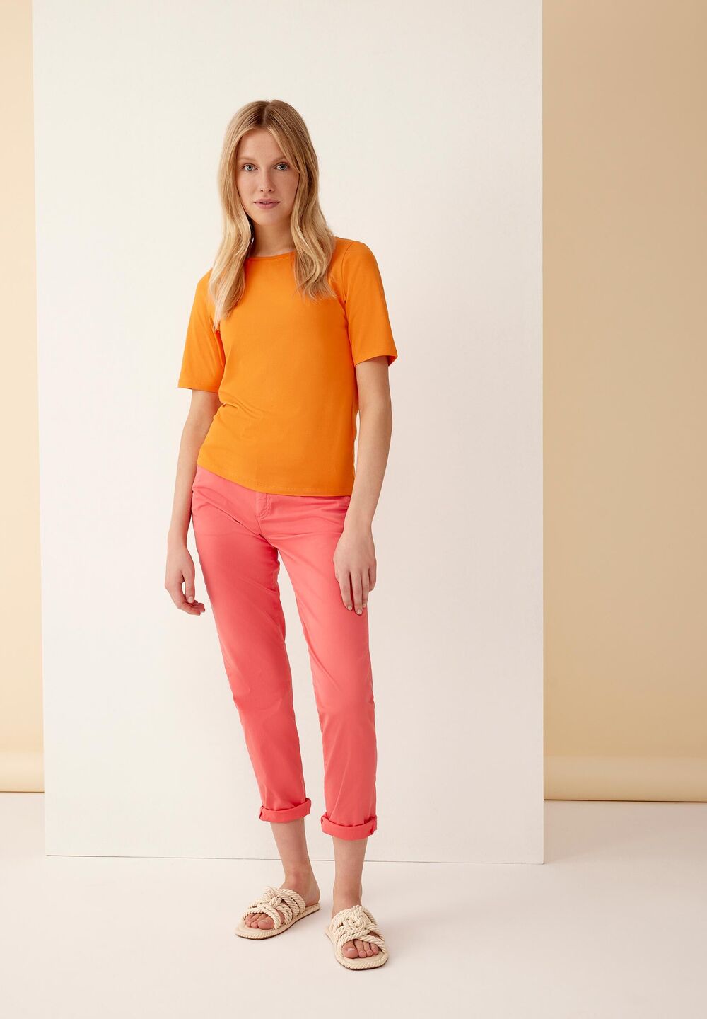 T-Shirt, U-Boot Ausschnitt, fresh orange, Frühjahrs-Kollektion, orangeRückansicht