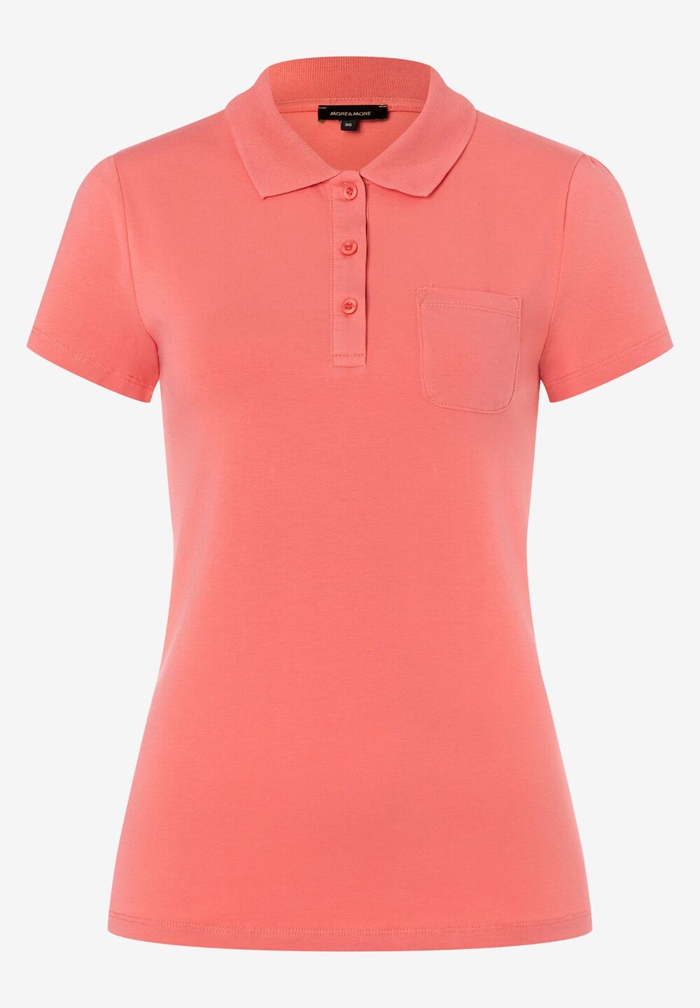 Poloshirt, milky coral, Frühjahrs-Kollektion, apricot Rückansicht