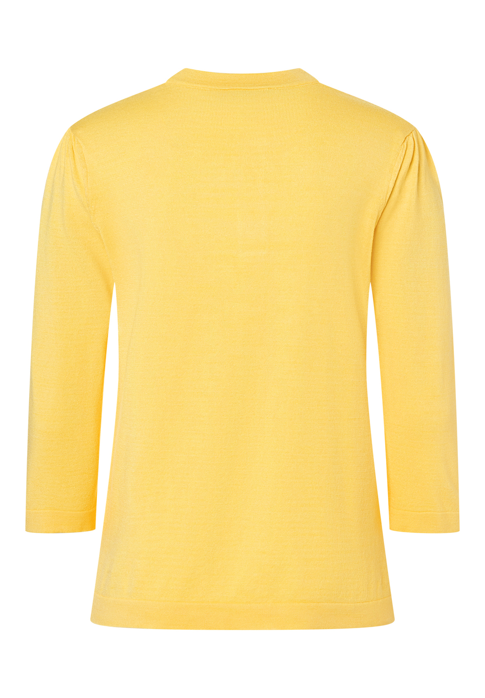 Feinstrick-Pullover, 3/4 Arm, daisy yellow, Frühjahrs-Kollektion, gelb Detailansicht 2