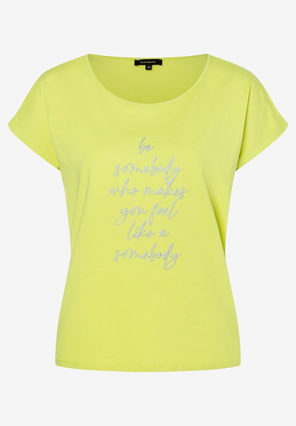 Wording Shirt, lime green, Sommer-Kollektion, gelb Frontansicht