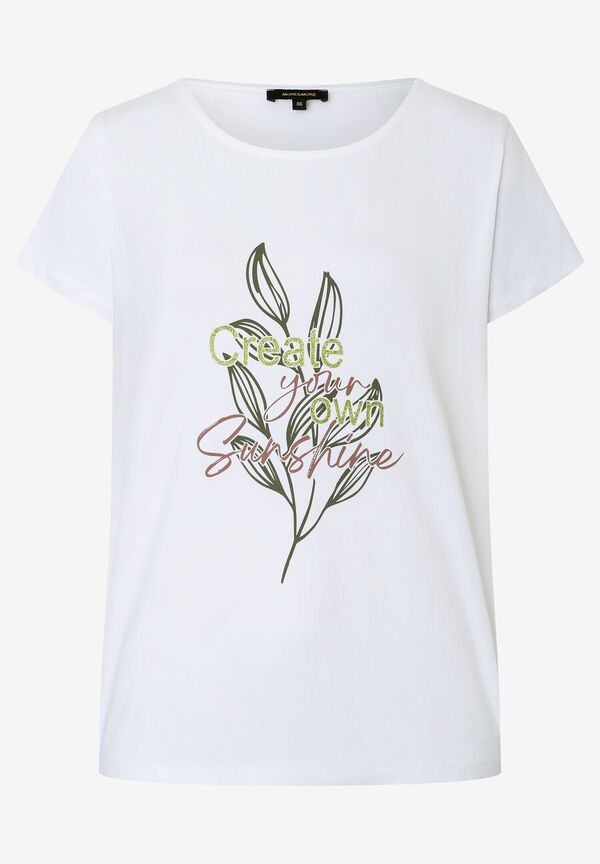 T-Shirt mit Frontprint, ecru, Sommer-Kollektion