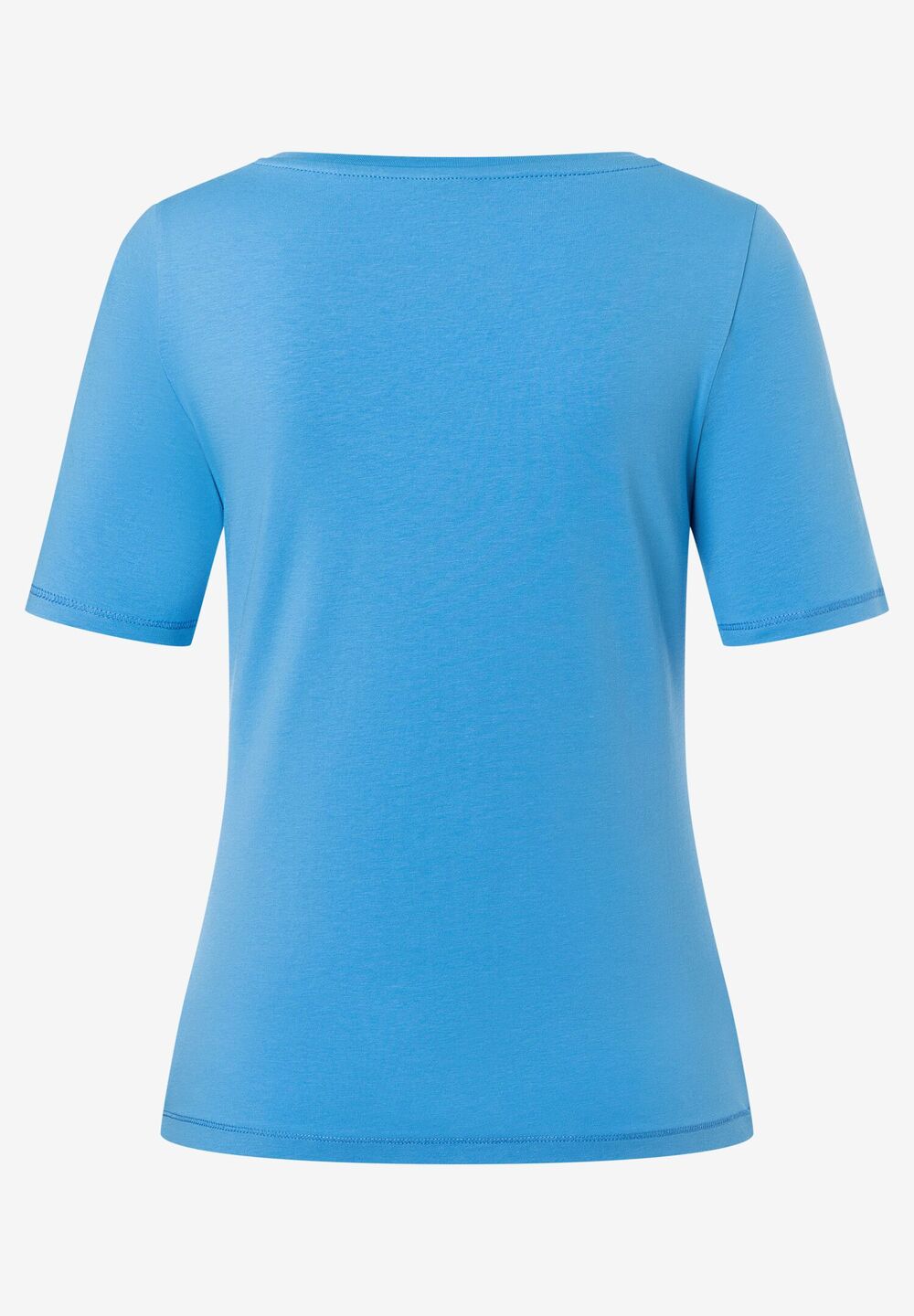 T-Shirt, U-Boot Ausschnitt, happy blue, Sommer-Kollektion, blau Detailansicht 1