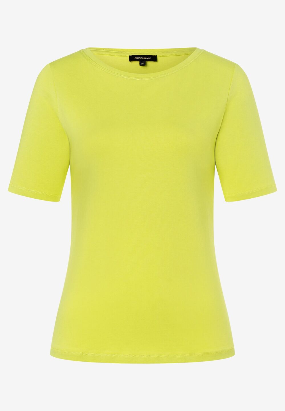 T-Shirt, U-Boot Ausschnitt, lime green, Sommer-Kollektion, gelbRückansicht