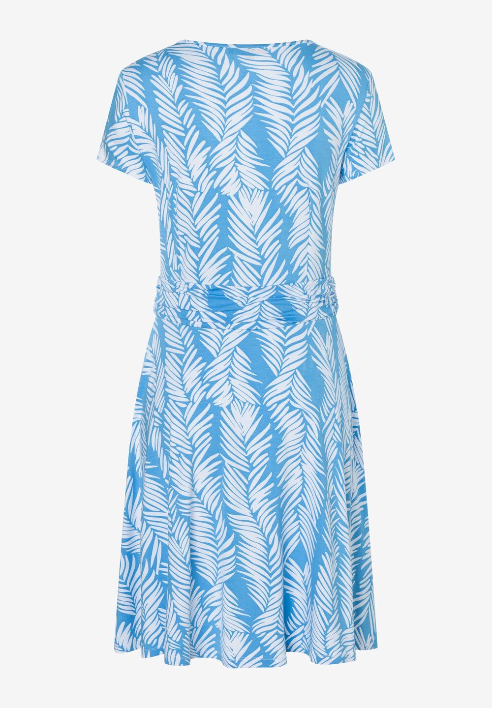 Jerseykleid, Palmblätter-Print, Sommer-Kollektion, blau Detailansicht 2