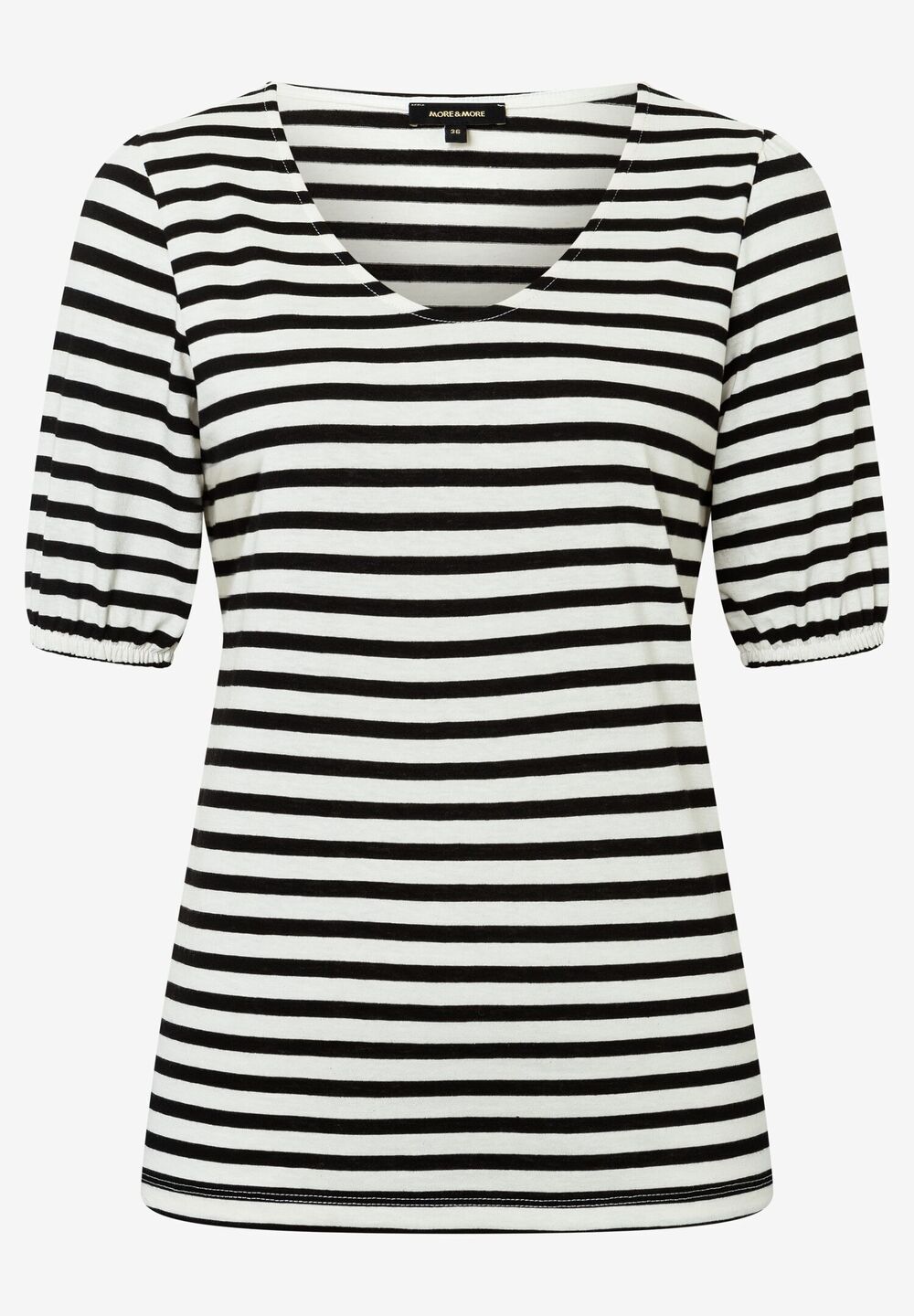 Streifenshirt, schwarz/ecru, Sommer-Kollektion, schwarzDetailansicht 2