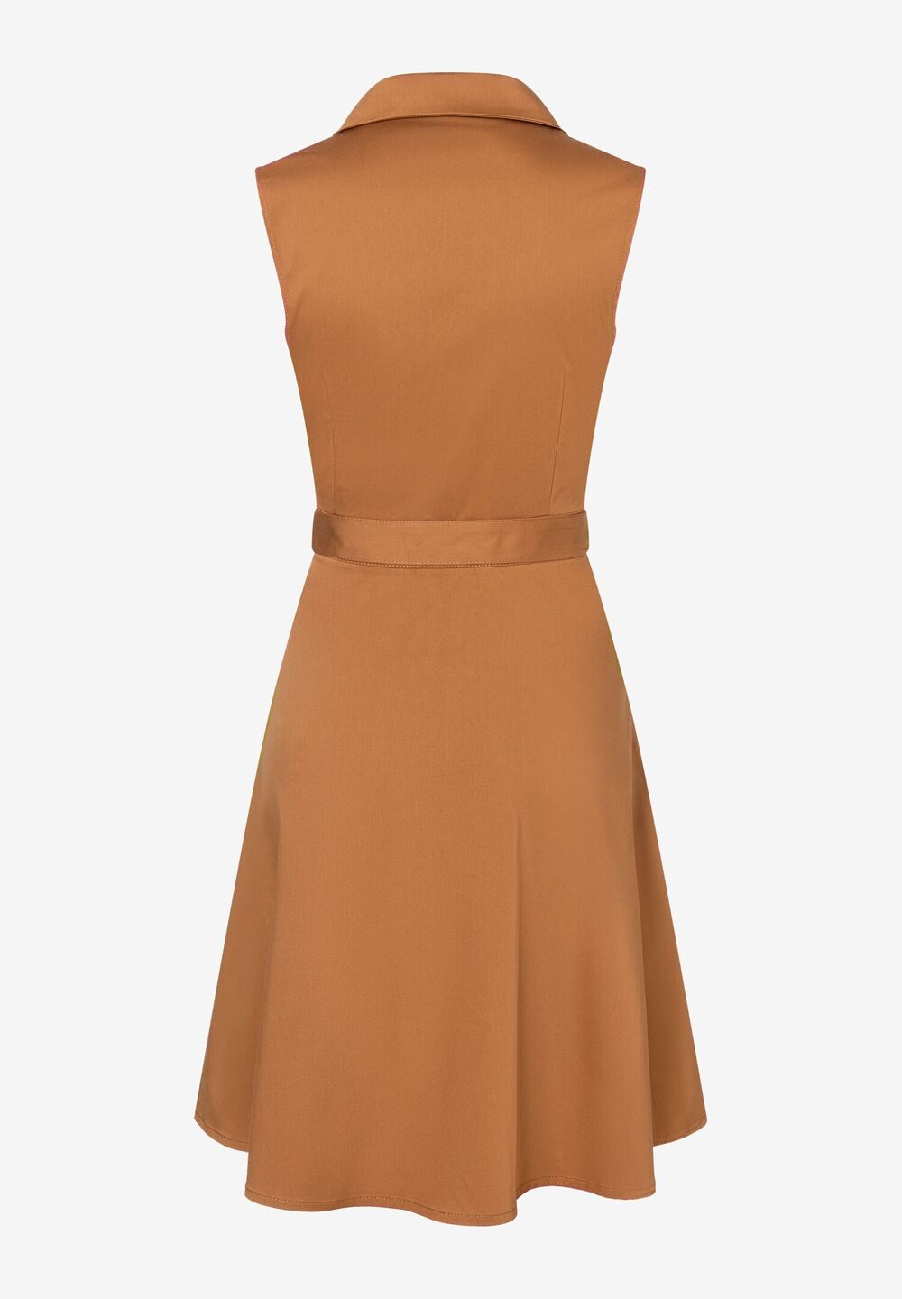 Blusenkleid mit Wickeloptik, sandalwood, Sommer-Kollektion, beige Rückansicht