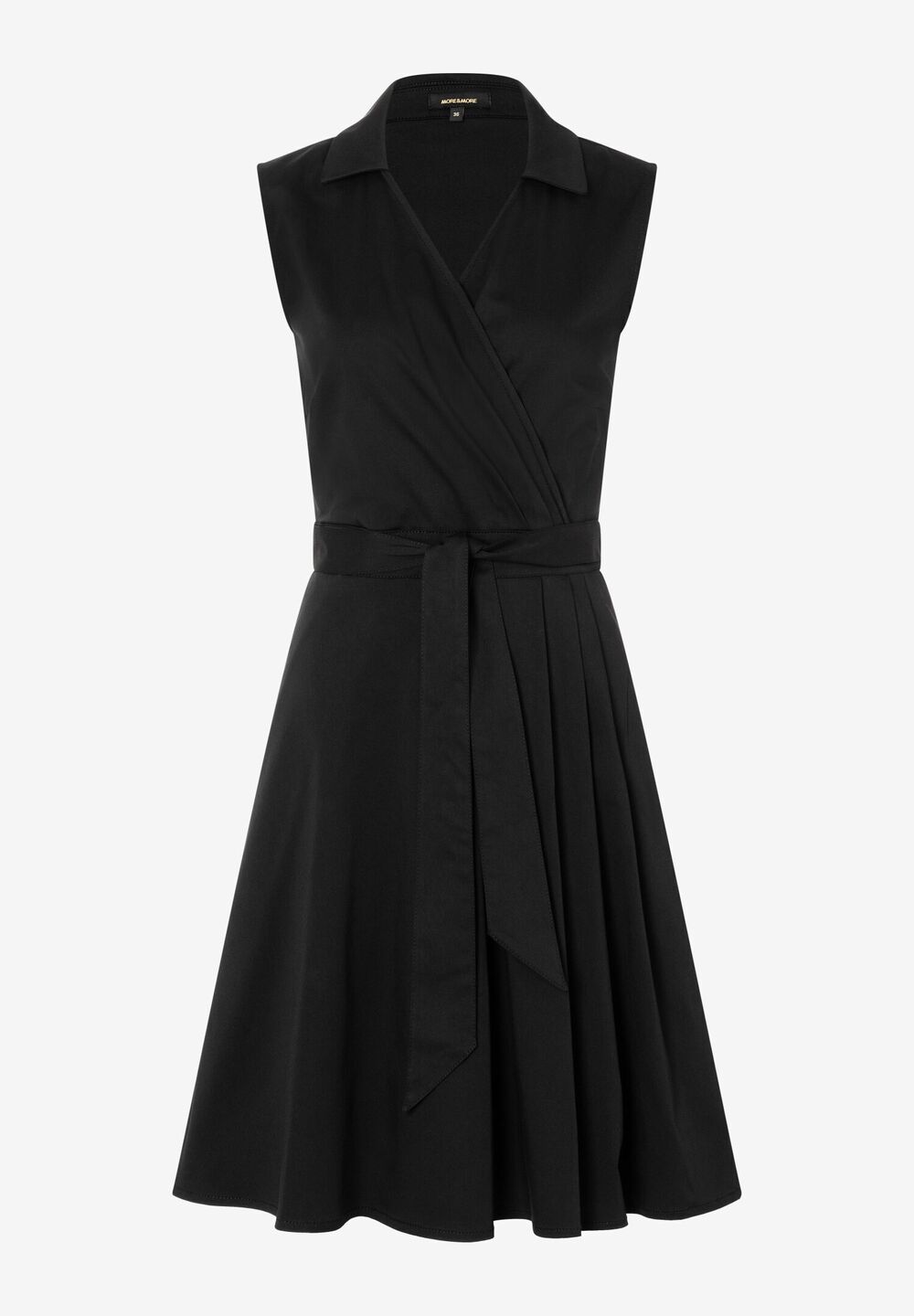 Blusenkleid mit Wickeloptik, schwarz, Sommer-Kollektion, schwarz Frontansicht