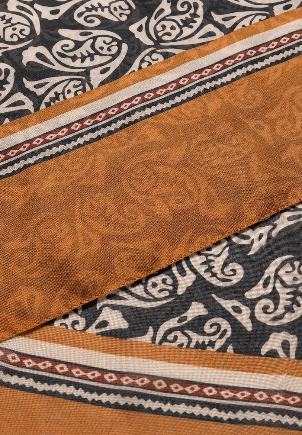 Schal, Ethno-Print, Sommer-Kollektion, beige Detailansicht 1