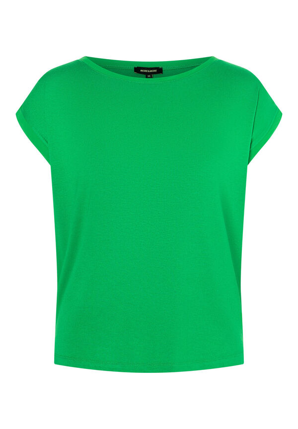 T-Shirt mit Chiffonkante, fresh green, Frühjahrs-Kollektion