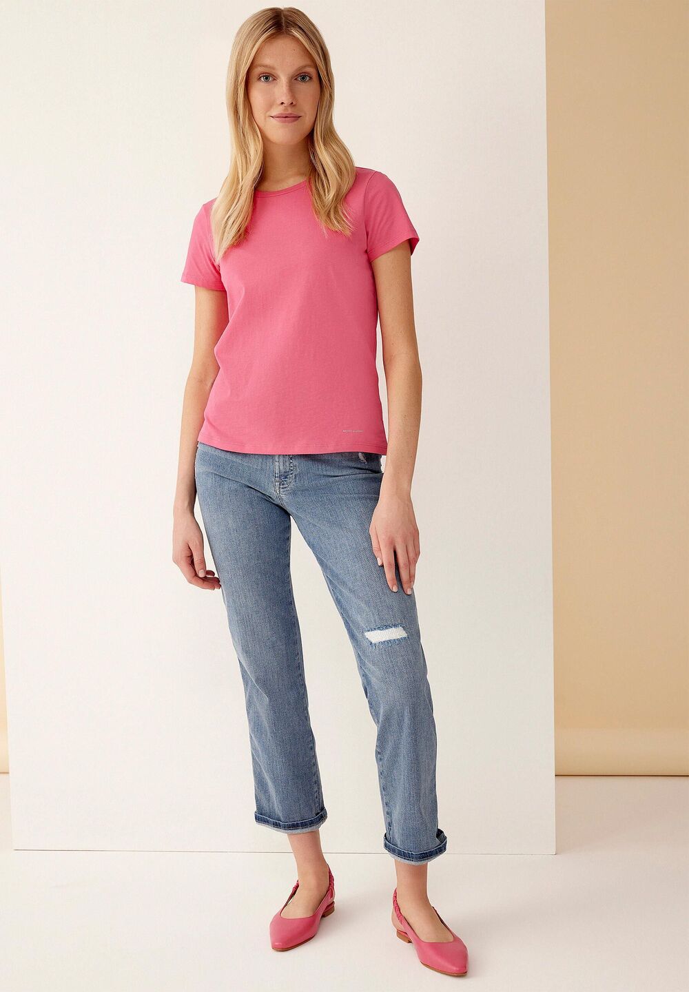 T-Shirt, pinkrose, Frühjahrs-Kollektion, pink Rückansicht