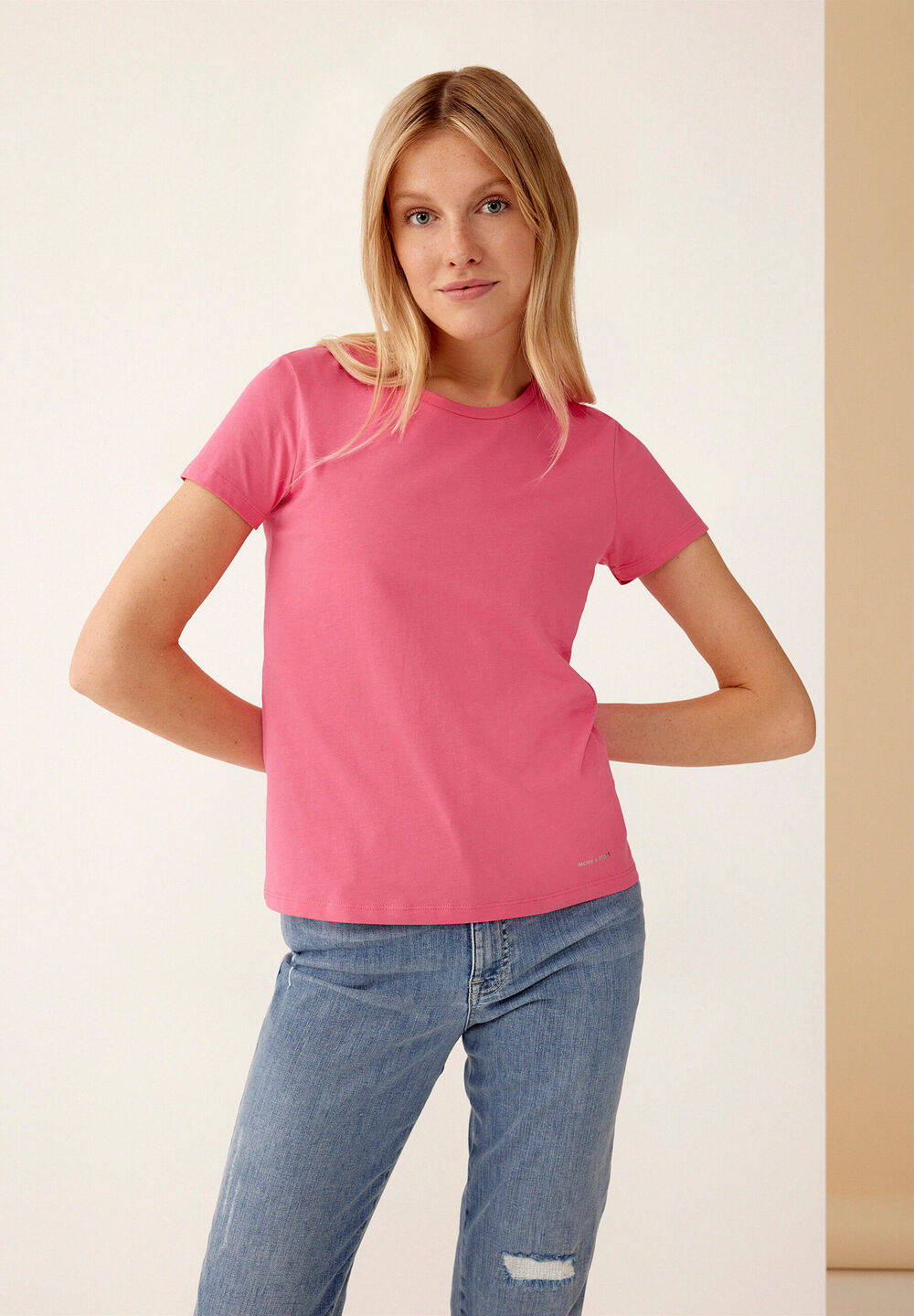 T-Shirt, pinkrose, Frühjahrs-Kollektion, pinkFrontansicht
