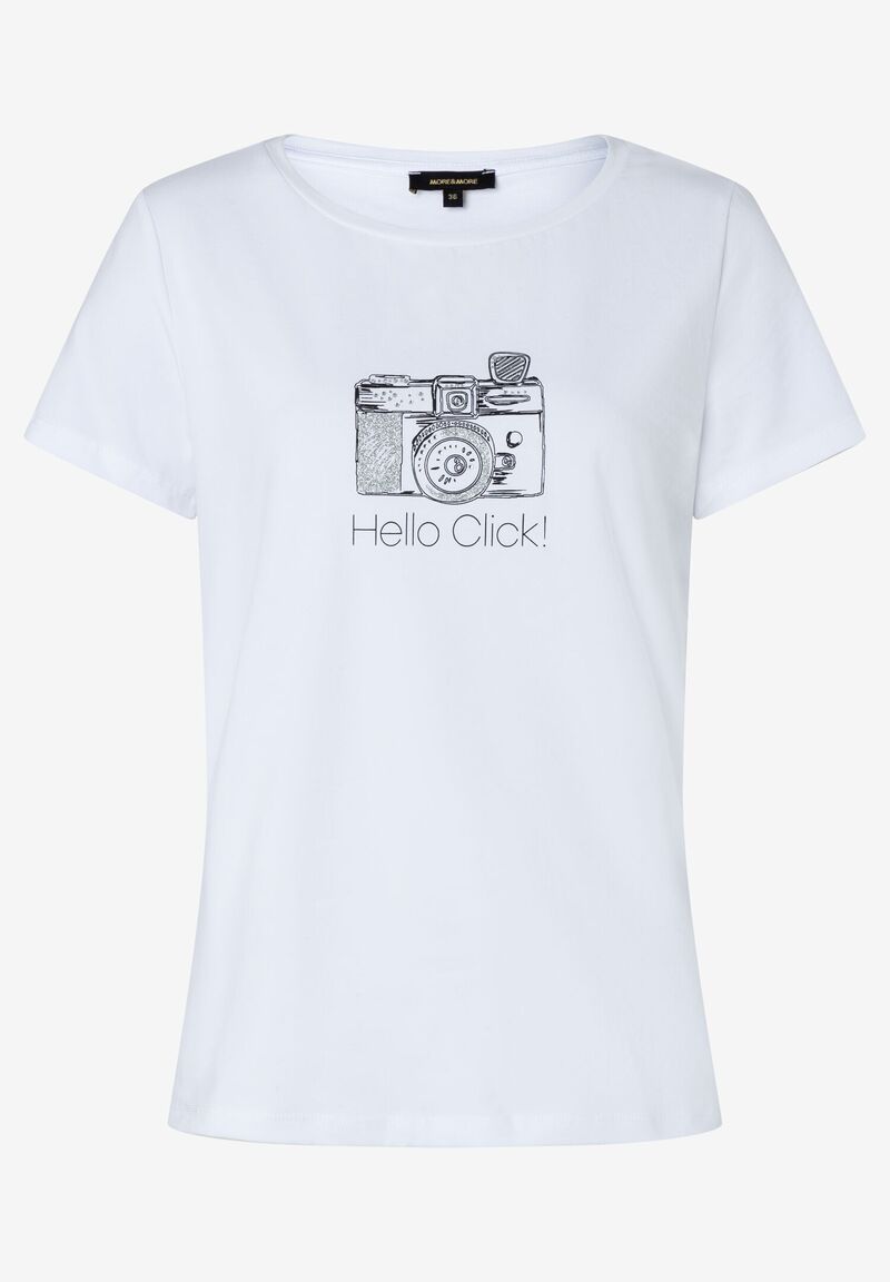 T-Shirt mit Frontprint, weiß, Frühjahrs-Kollektion