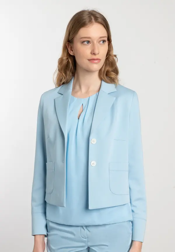 More & More kurzer Blazer, light skyblue, Frühjahrs-Kollektion