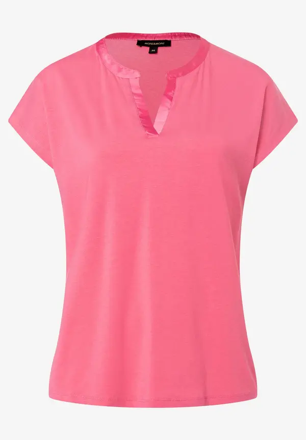 More & More Shirt mit Satinkante, sorbet pink, Sommer-Kollektion