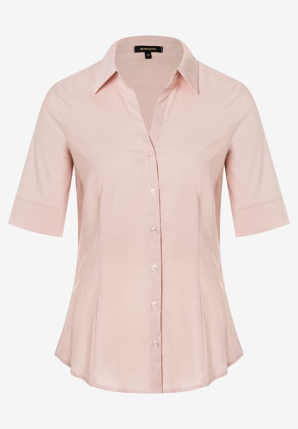 4027819909559 - Baumwoll Stretch Bluse powder rose Sommer-Kollektion