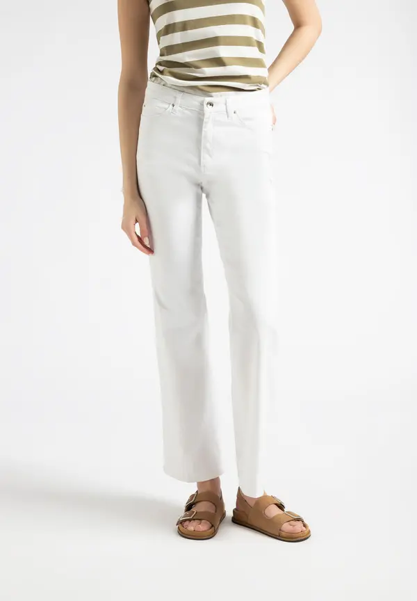 More & More White Denim, weites Bein, Sommer-Kollektion