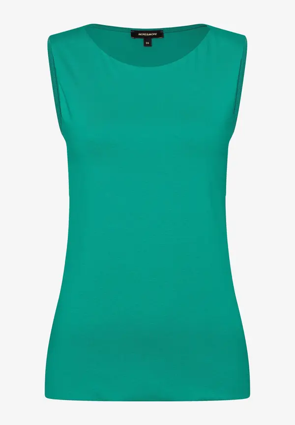 More & More Baumwoll/Stretch Top, summergarden green, Sommer-Kollektion