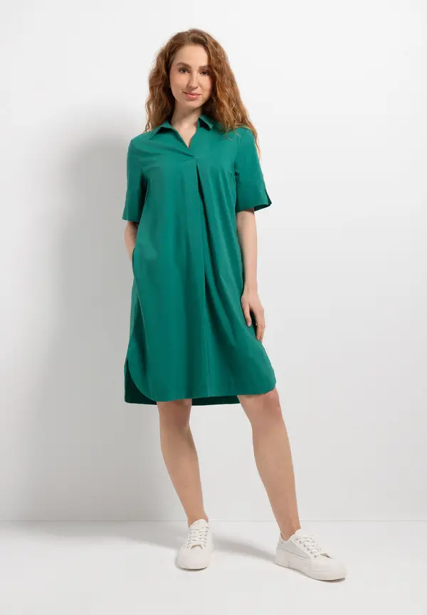 More & More Hemdblusenkleid, summergarden green, Sommer-Kollektion