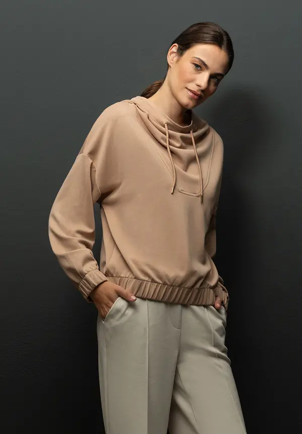 More & More Kapuzensweatshirt, beige macchiato, Herbst-Kollektion