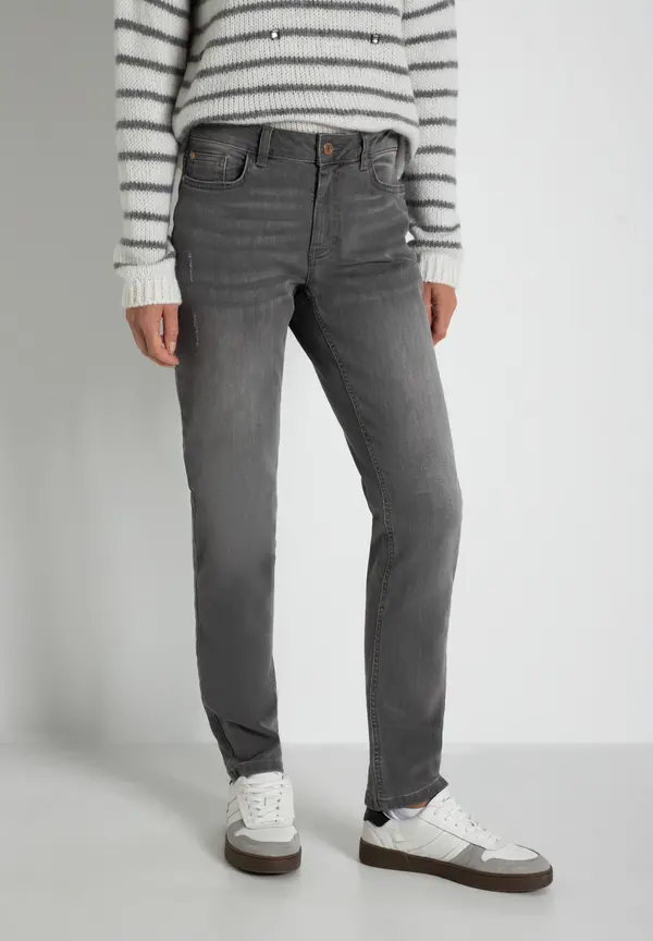 More & More schmale Jeans, HAZEL, grey denim, Herbst-Kollektion