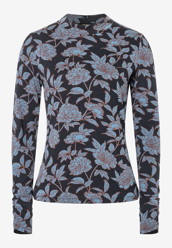 Langarmshirt mit Flowerprint, Winter-Kollektion