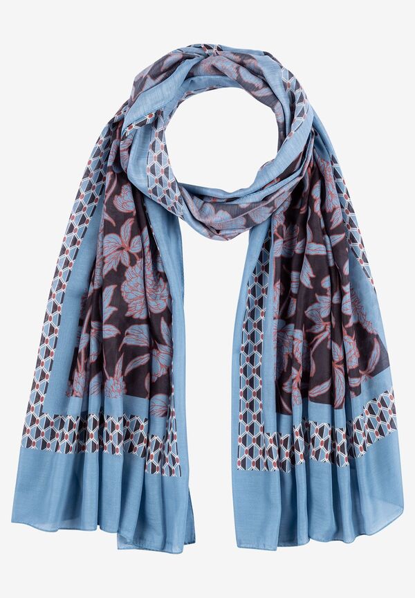 Schal mit floralem Print, Winter-Kollektion