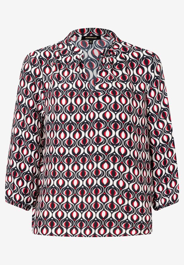 4027819881749 - Viskosebluse grafischer Print marine rot Frühjahrs-Kollektion