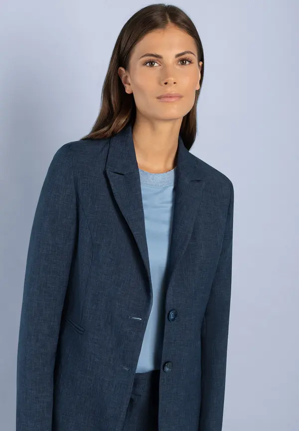 More & More Blazer, blau melange