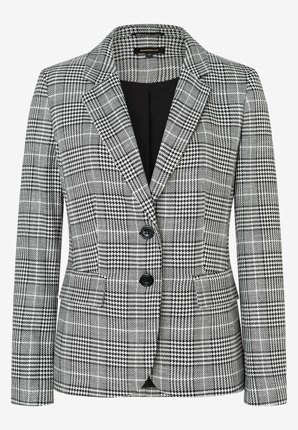 Glencheck Blazer, schwarz/ecru, Herbst-Kollektion