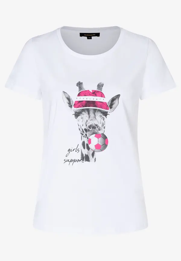 More & More T-Shirt mit Giraffe, weiß, Sommer-Kollektion