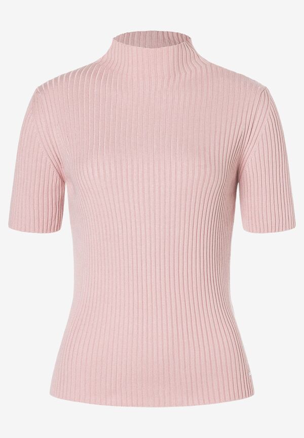 4031664028174 - Rippstrick-Pullover Kurzarm rosé