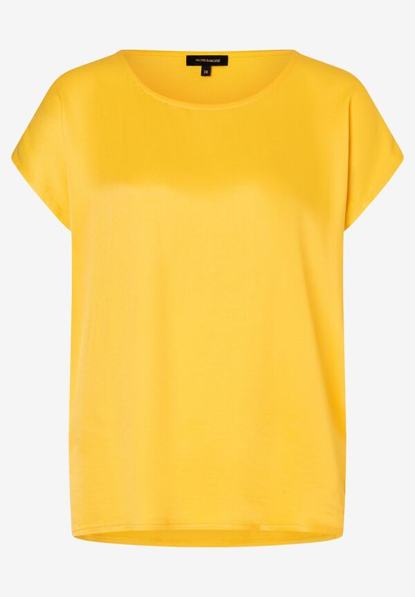 Shirt mit Satinfront, sunset yellow, Sommer-Kollektion günstig online kaufen