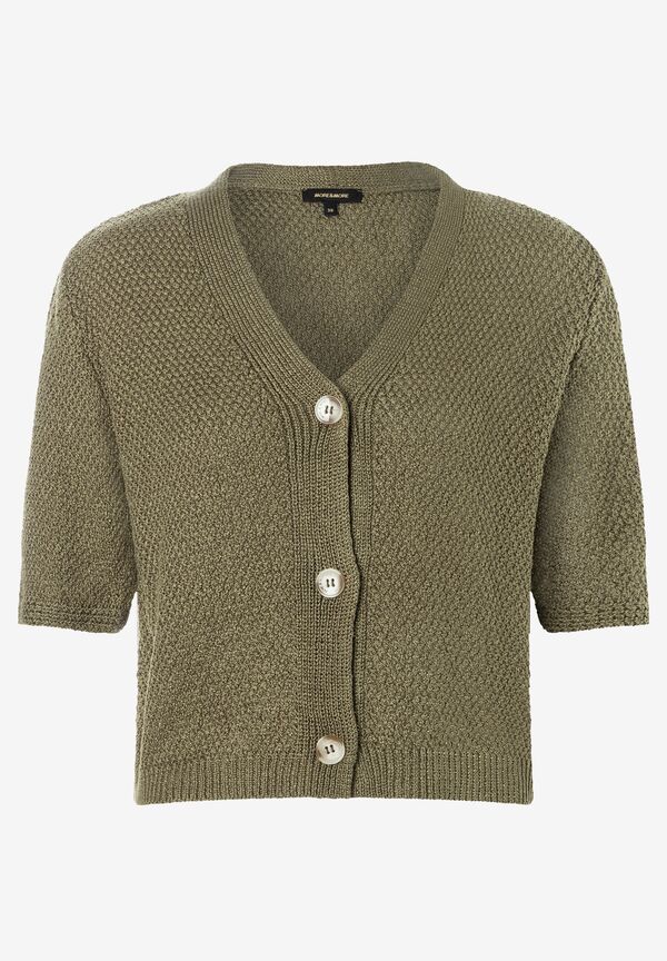 4031664063267 - Kurzarm-Cardigan tundra olive Sommer-Kollektion 4031664063267 - Kurzarm-Cardigan tundra olive Sommer-Kollektion