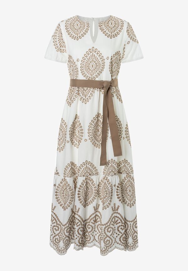Spitzenkleid, weiß/beige, Sommer-Kollektion günstig online kaufen