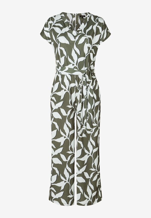Jersey-Jumpsuit, Blätterprint, Sommer-Kollektion günstig online kaufen
