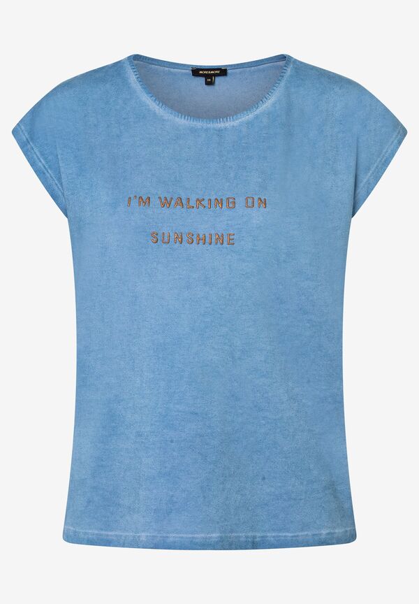 T-Shirt mit Schriften, indigo, Sommer-Kollektion günstig online kaufen