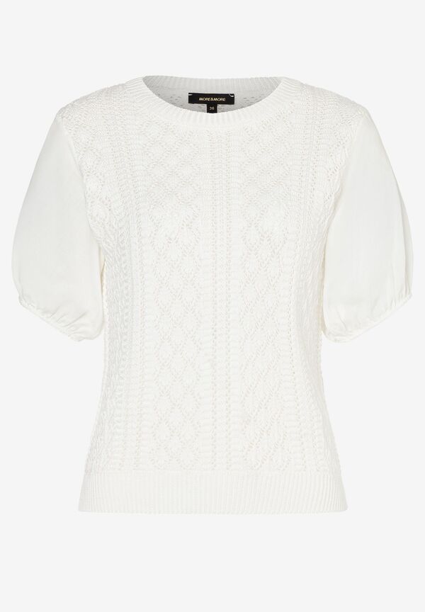 Ajour Pullover mit Puffärmeln, Sommer-Kollektion günstig online kaufen