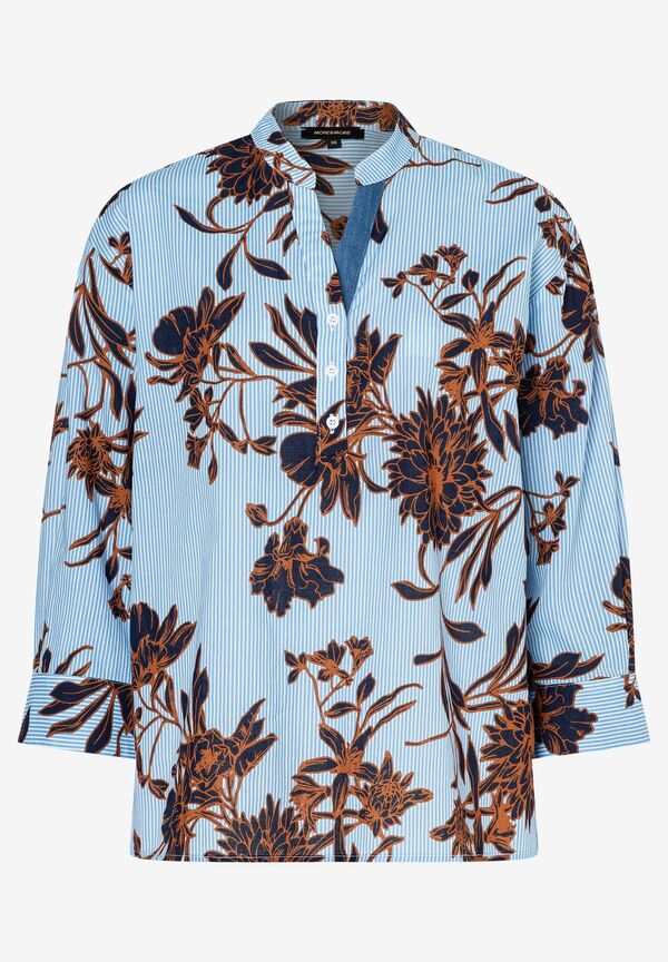 Streifenbluse mit Blumenprint, Sommer-Kollektion günstig online kaufen