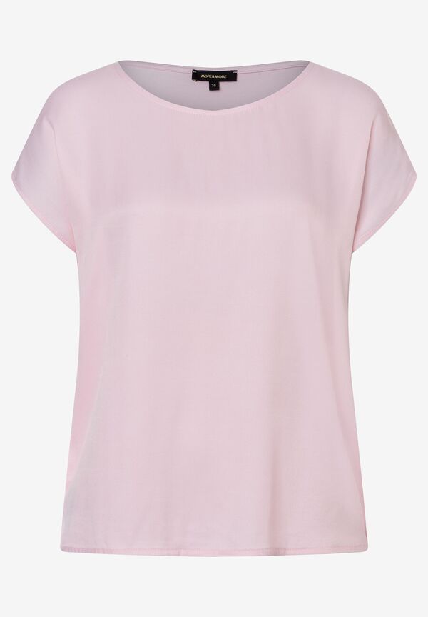 Shirt mit Satinfront, sorbet rose, Frühjahrs-Kollektion