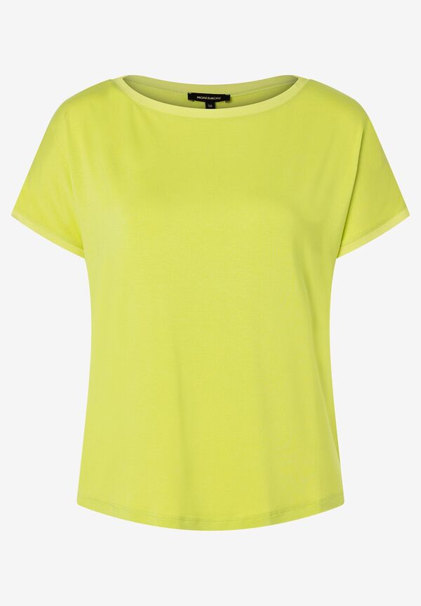 T-Shirt mit Chiffonkante, lime yellow, Frühjahrs-Kollektion günstig online kaufen