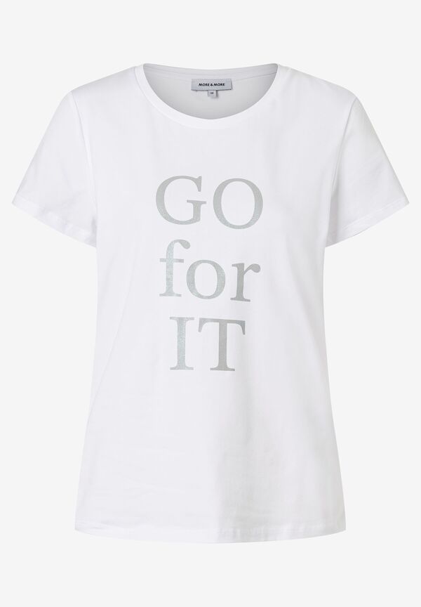 T-Shirt mit Glitzer-Schriftzug günstig online kaufen
