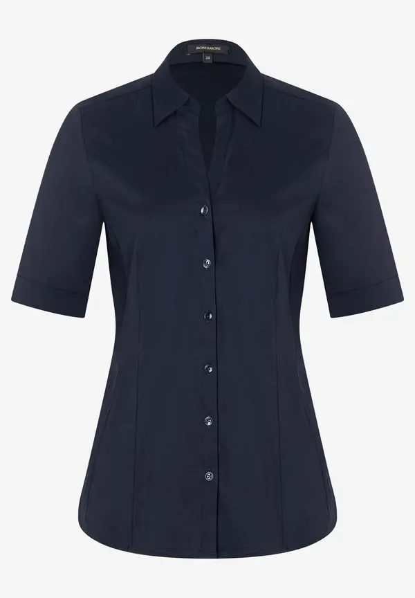 More & More Baumwoll/Stretch Bluse, marine