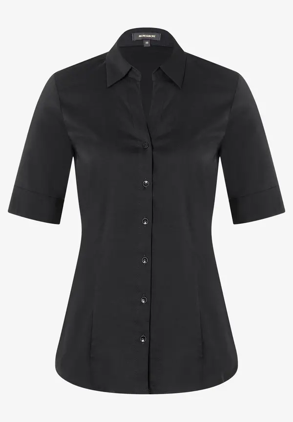 More & More Baumwoll/Stretch Bluse, schwarz